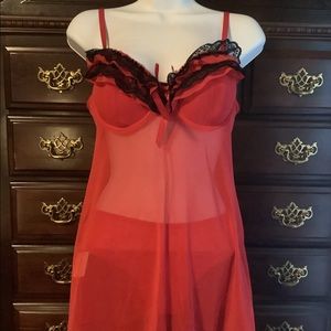 Red lingerie small new without tags